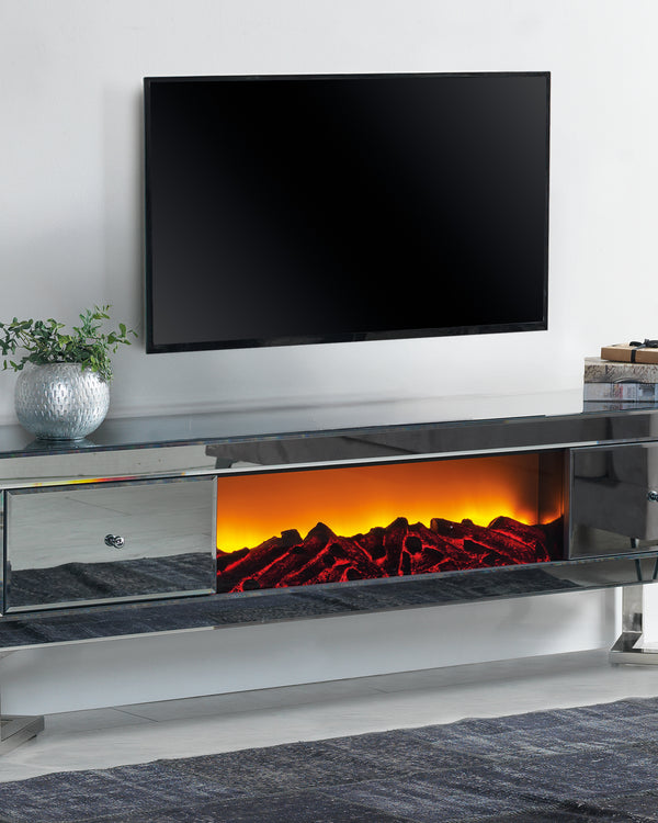 FASHION TV BÄNK med EL KAMIN