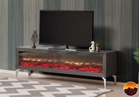 LOVE TV-BÄNK MED EL KAMIN bild 4